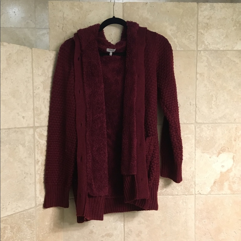 Tobi Lined Hooded Cardigan